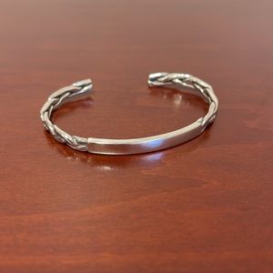 Mexico Sterling Silver Braided Cuff Bracelet